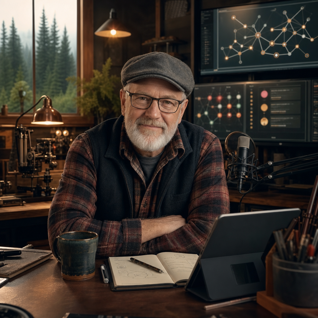 Workshop-style portrait representing practical AI learning